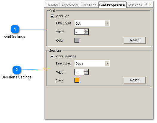 Grid Properties tab